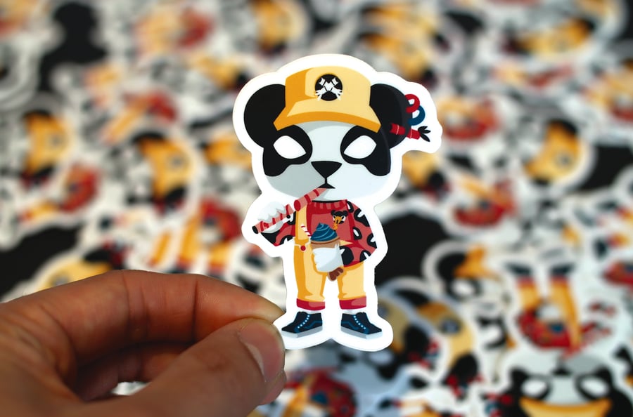 Image of Chibi Taiyaki Panda Vinyl Sticker