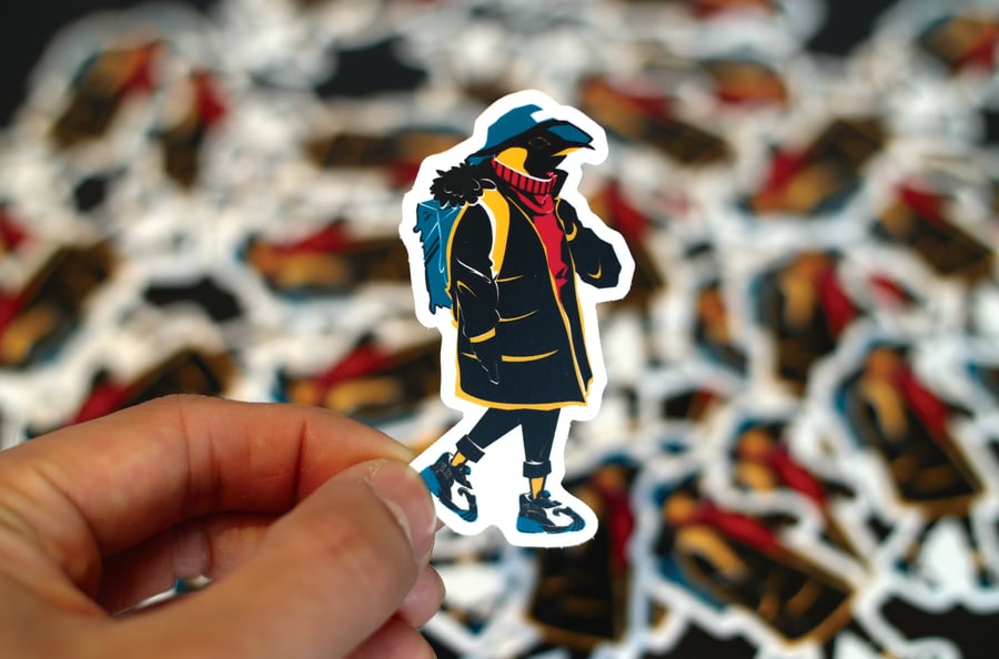 Image of "Streetwear" Penguin Vinyl Sticker