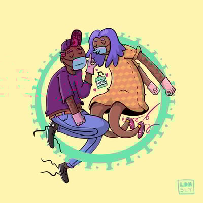 Image of Love in the Time of Corona | 14x14 Print