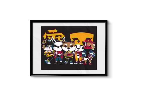 Image of Chibi OG Animals 11"x14" Prints