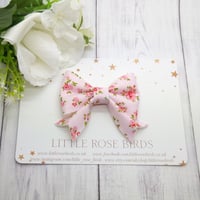 Image 2 of Pink Fabric Floral Bow