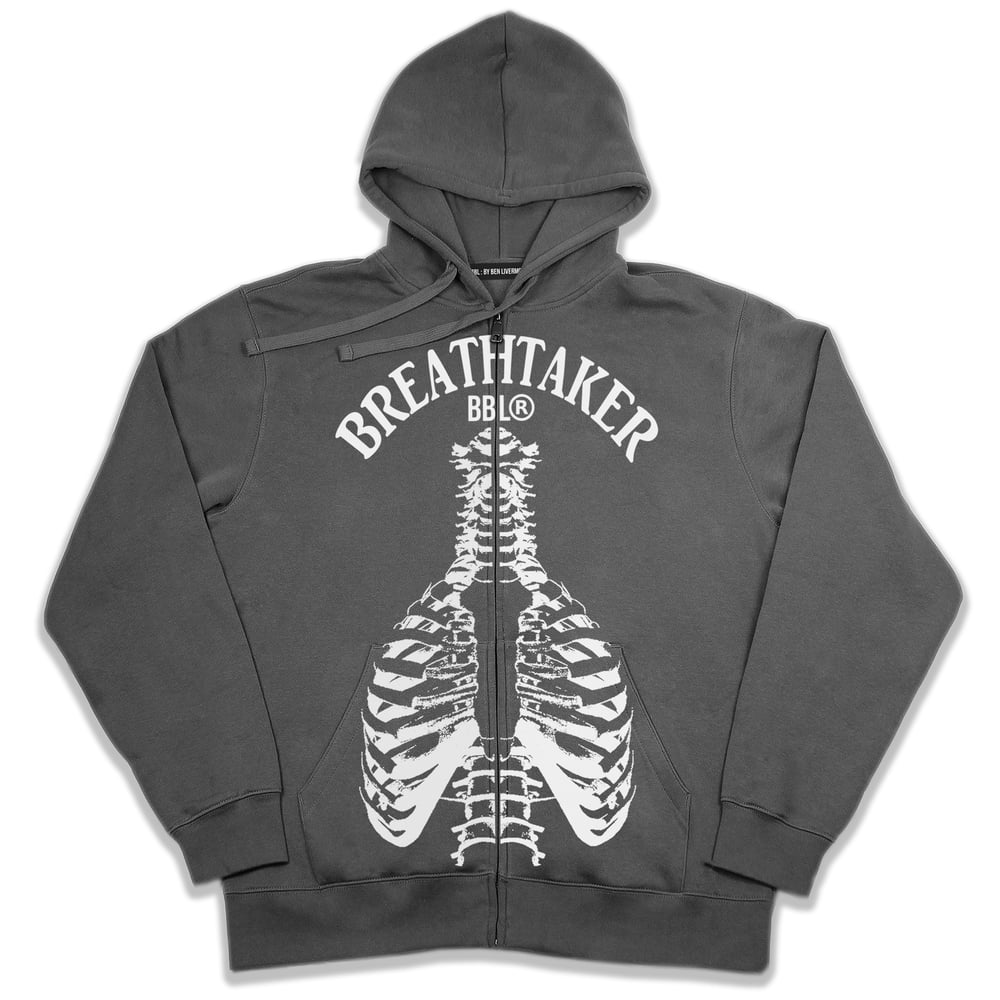 Image of Breathtaker Zip Up Hoodie (Grey)