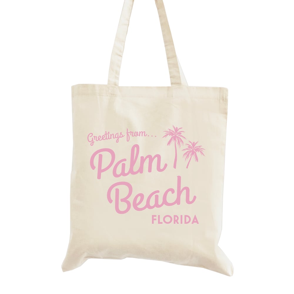 Image of Palm Beach Wedding Welcome Tote Bag