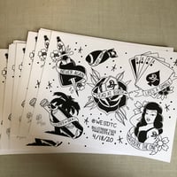 Death Threat Tattoo Flash by Wes