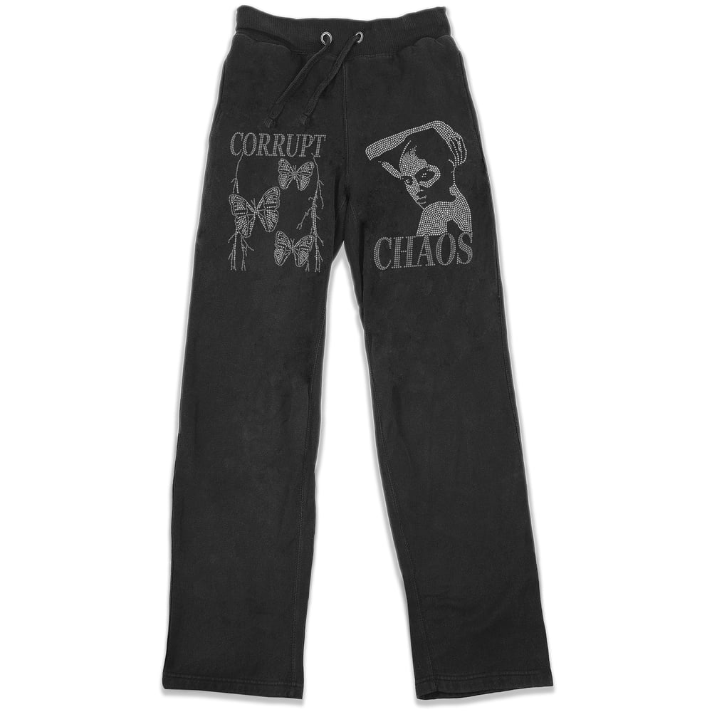 Image of Chaos Rhinestone Sweatpants