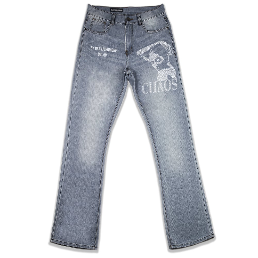 Chaos Rhinestone Jeans (Stonewash)