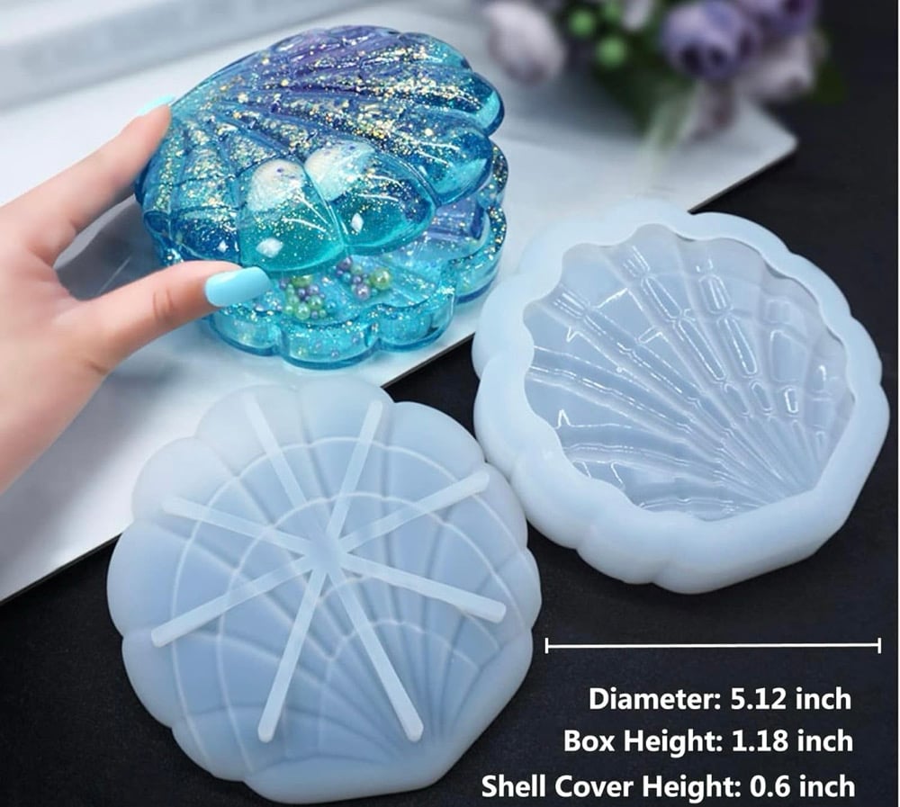 Image of Large Multi Colored Clam Box