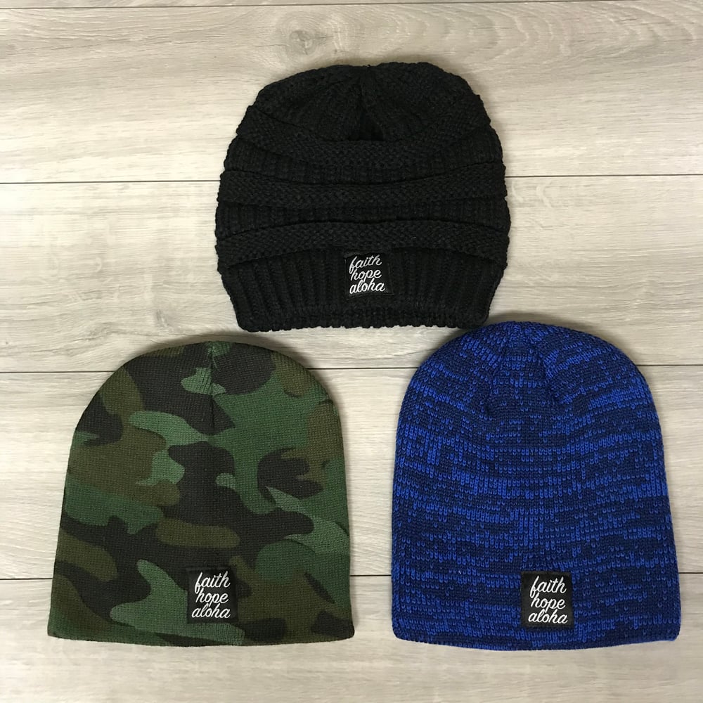 Image of Faith Hope Aloha Beanies