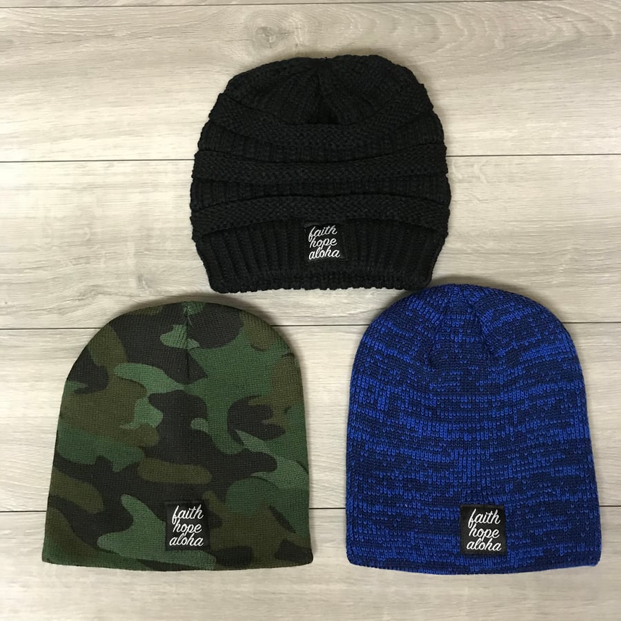 Image of Faith Hope Aloha Beanies