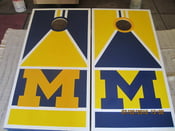 Image of PREMIUM MICHAGAN CORNHOLE BOARDS WITH BAGS