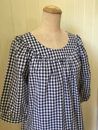 Image 1 of The Navy Gingham Smock Top