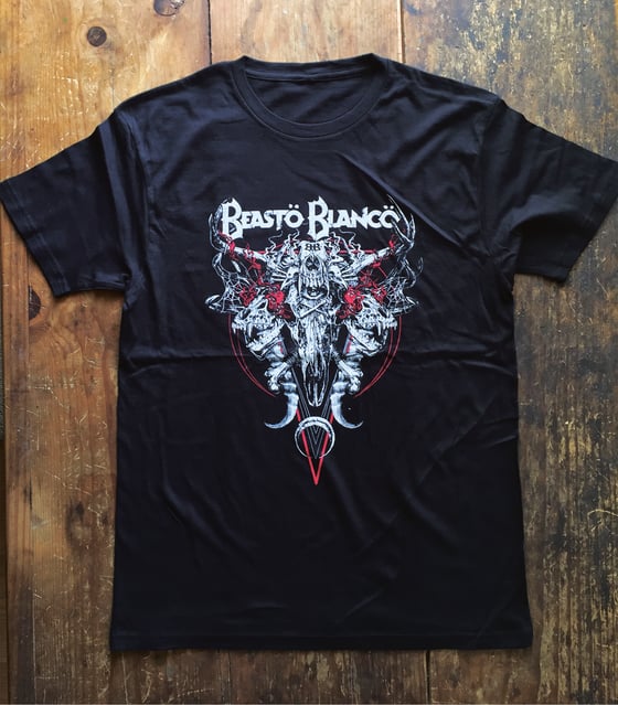 Image of OFFICIAL - BEASTO BLANCO - "COW-SKULL" MARCH 2020 TOUR LIMITED ED. UNISEX BLACK SHIRT
