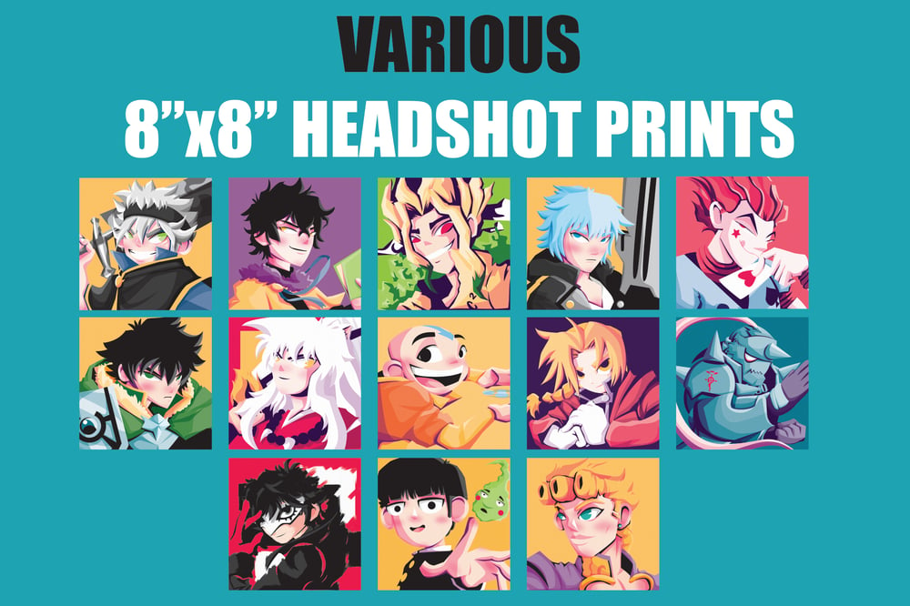Image of Various 8"x8" Headshot Prints
