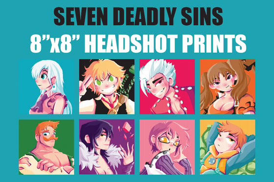 Image of Seven Deadly Sins 8"x8" Prints 