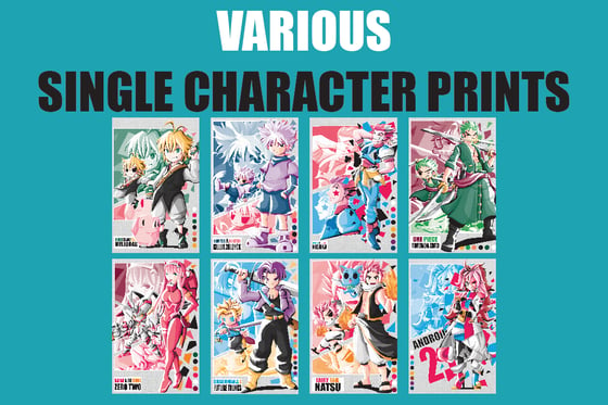 Image of Various Single Character Prints