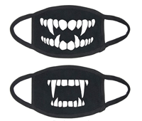 Anime Teeth, YOROZUCERY Scary Skull Teeth Half Face Mask for Women Men and Kids