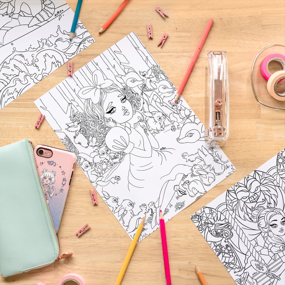 Image of Princesses Colouring Book Digital Download 