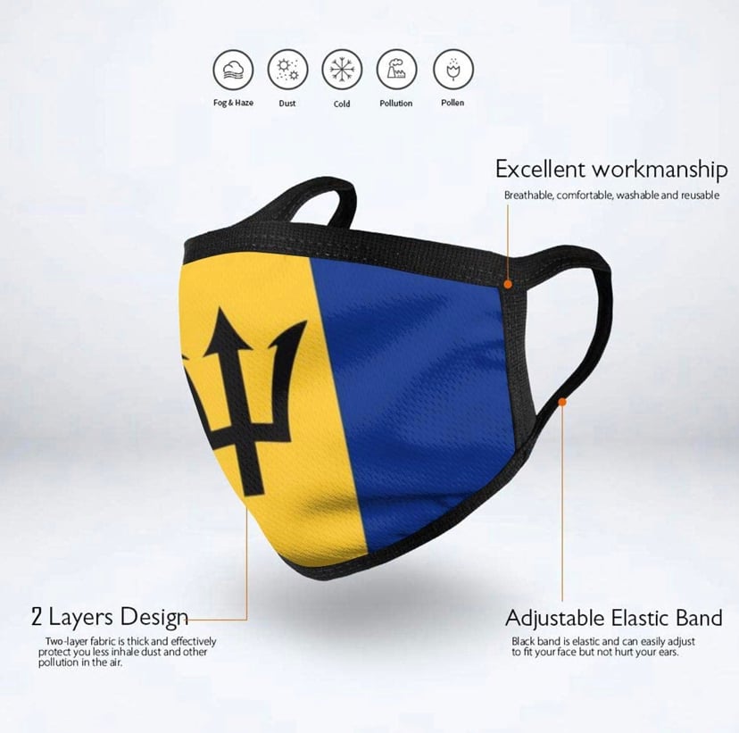 Image of Rep Your Island Mouth Face Mask (Tell us your country)