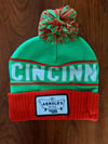Green and Red Holiday Beanie