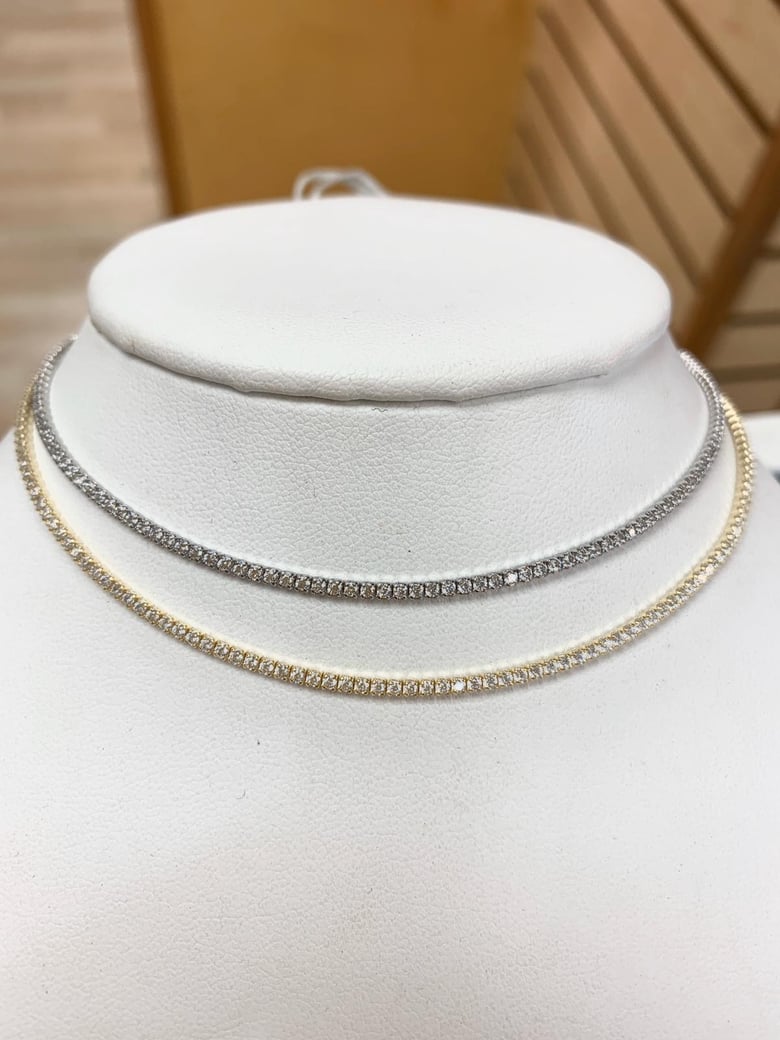 Image of Diamond choker with extension 