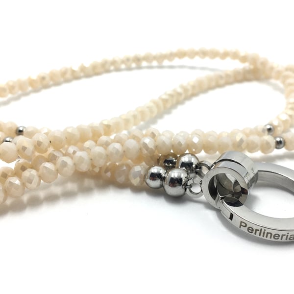 Image of Wechselkette Clip-Ring CREAM