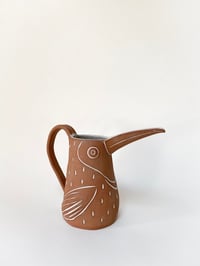 Image 1 of Large Family Size Red Toucan Pitcher
