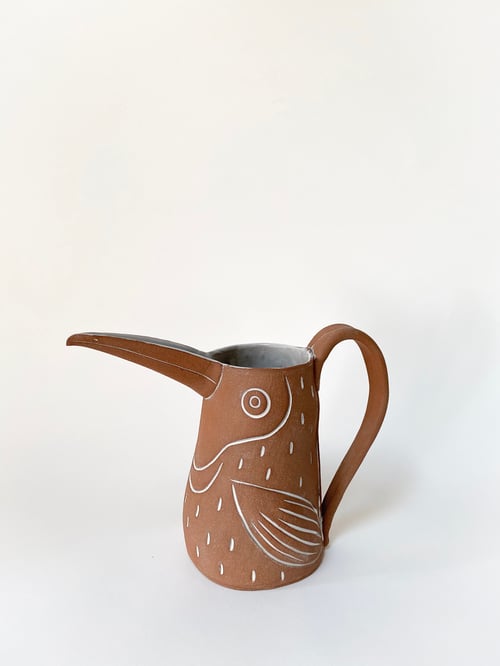 Image of Large Family Size Red Toucan Pitcher