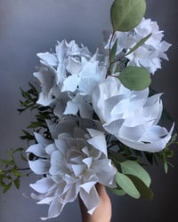 Image 2 of Dahlia and Hydrangea Bouquet - White