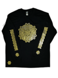 Image 1 of Digital Cymatics Mandala 1 Metallic Gold