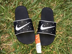 Bling Nike Slides