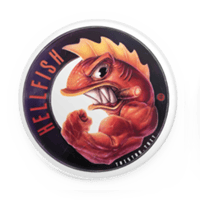 'Hellfish' - Button