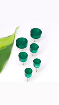 Image 2 of Náušnice Circle , Circle mini a Circle xs smaragdová zelená a limetková zelená