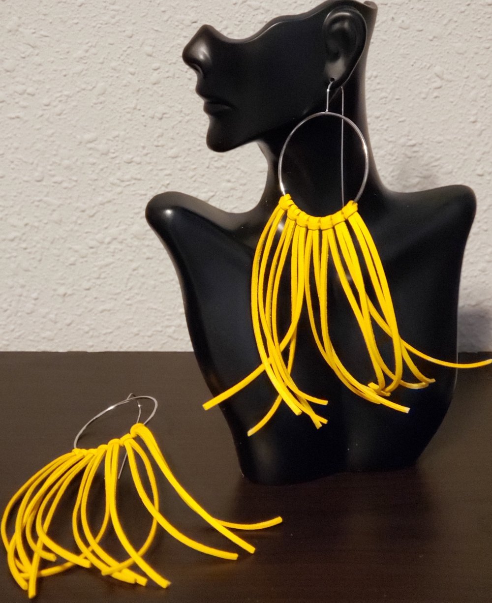 Lela Fringe Earrings-Yellow Gold