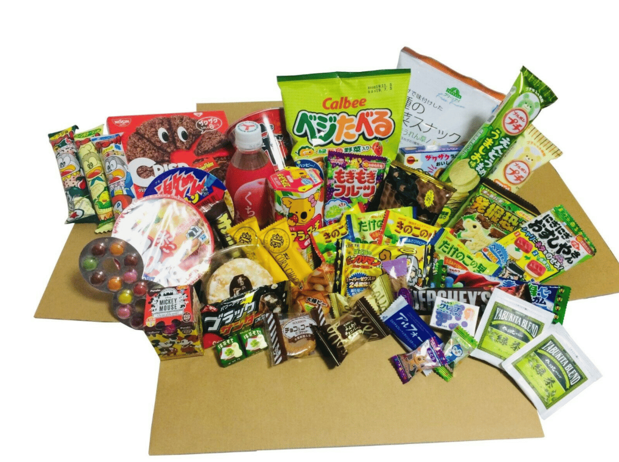 Image of Premium Japanese Snacks & Candy Box With Drink And Ramen Noodle 90 Item