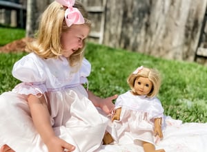 Image of Custom Satin Batiste American Girl Doll Dress