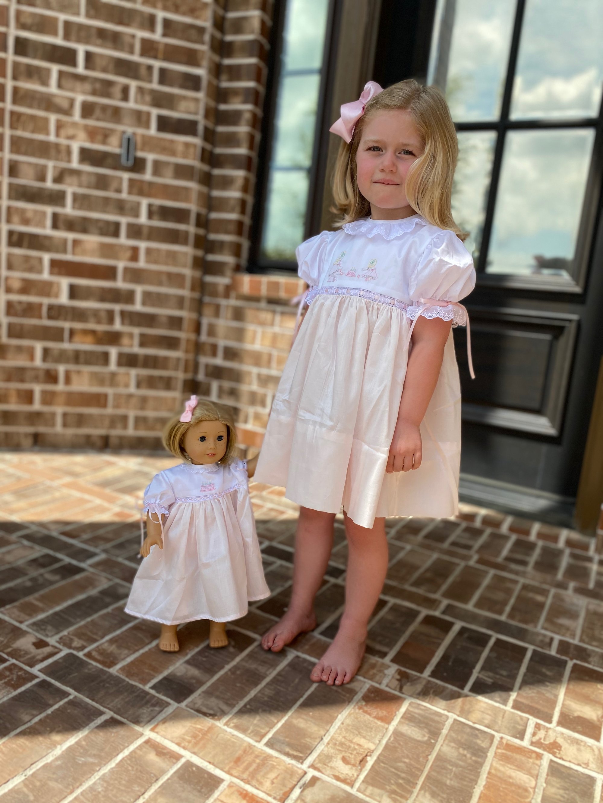 Custom Satin Batiste American Girl Doll Dress Elizabeth Layne Heirloom