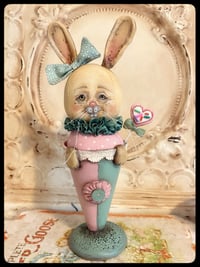 Image 1 of Beatrice the Bunny Rabbit folk Art creation 