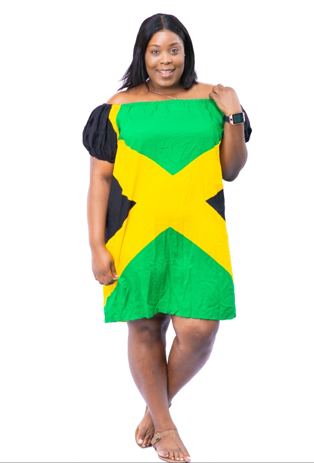 Jamaica Flag plus size dress