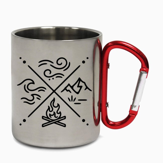 Earths Elements Carabiner Steel Mug