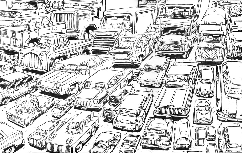 Image of Cars drawing