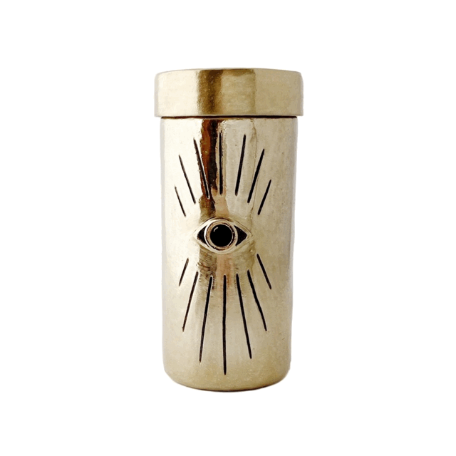 Image of Eye Stash Jar with Black Onyx