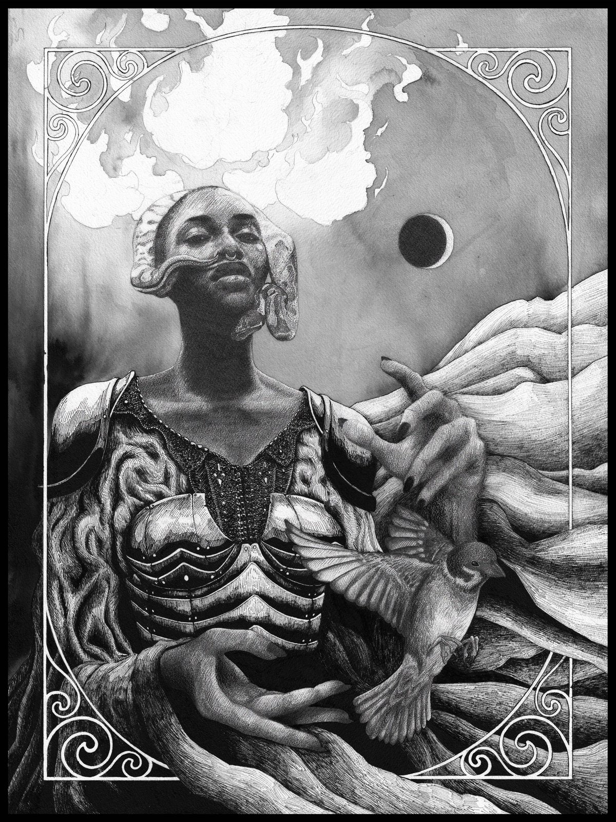 Image of Gaia-Ani in a Ravenwood Frame