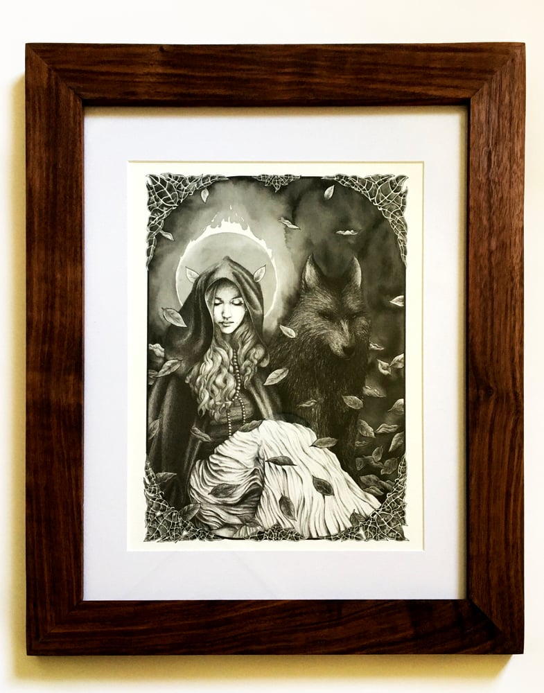 Image of The Witch and the Wolf in a Ravenwood Frame