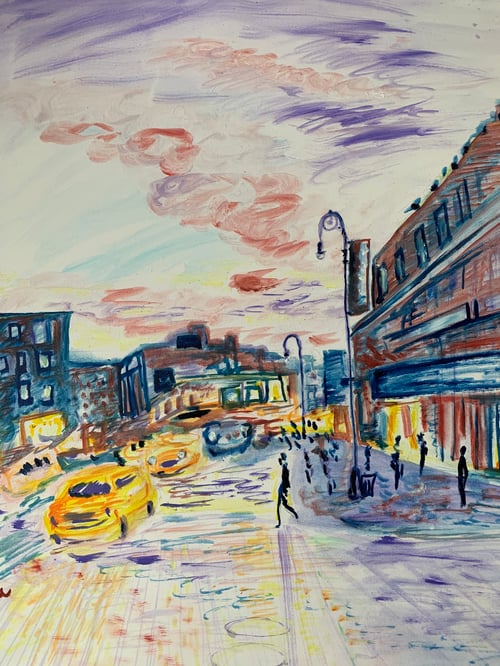 Image of Meatpacking 30" x 40" painting