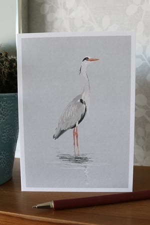 Image of Grey Heron Greeting Card