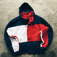 Image 2 of Original 90’s Tommy Hilfiger Big Flag Reversible Jacket.