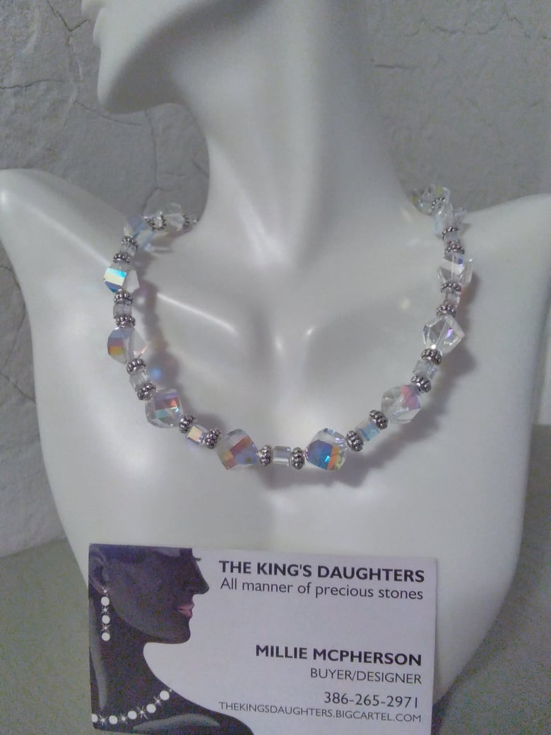 Image of HELIX.SWAROVSKI CRYSTAL NECKLACE