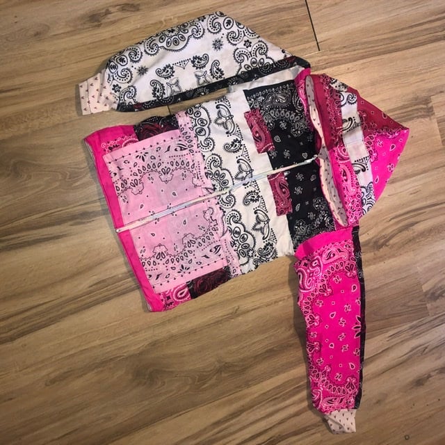 pink bandana jacket