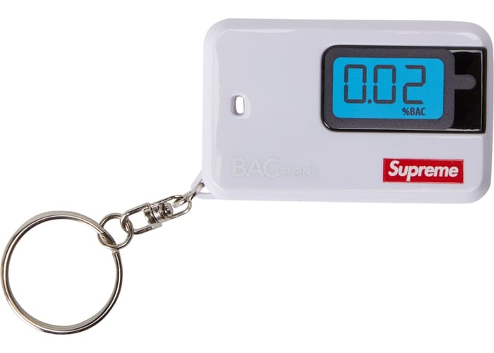 Image of Supreme BAC Track Go Breathalyzer Keychain