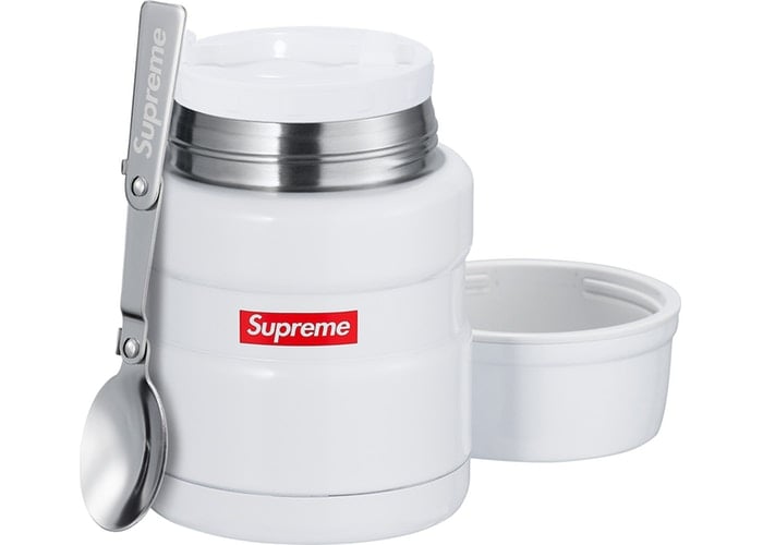 Image of Supreme Thermos Stainless King Food Jar and Spoon White